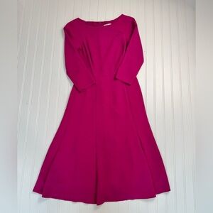Eliza J. Pink 3/4 Sleeve Tailored Midi Dress P16